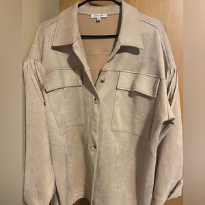 Western style oversized suede jacket